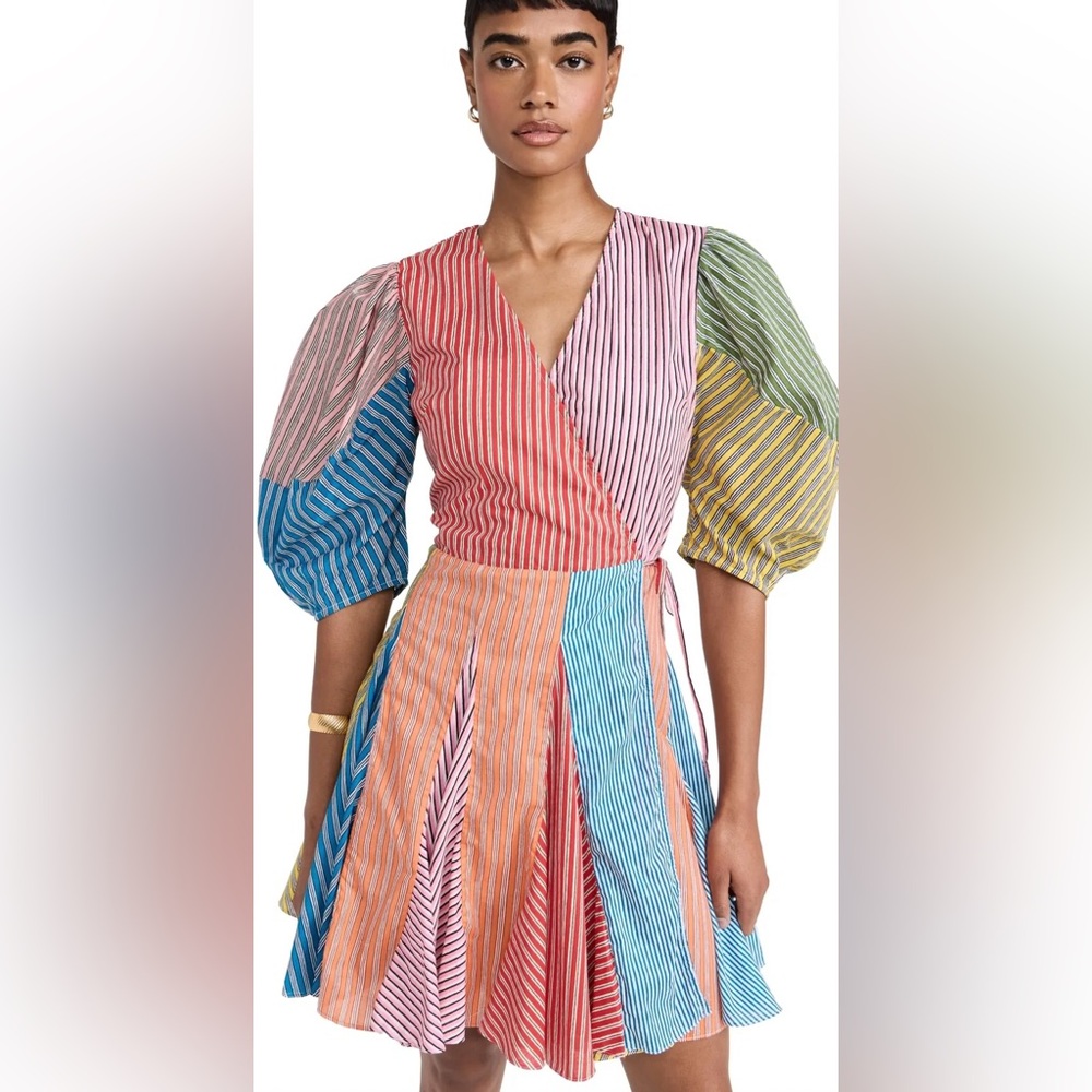 RHODE - Claudine Dress - colorful wrap dress
